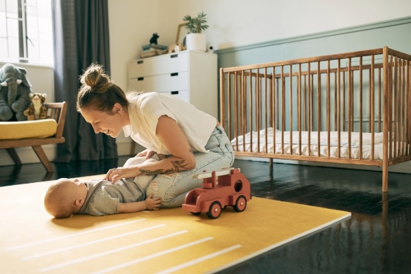 Mother and Child Playfully Engaging